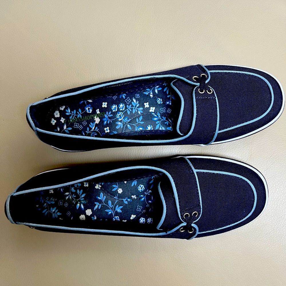 Grasshoppers Navy Canvas Slip-Ons  6.5 M